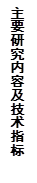 主要研究内容及技术指标